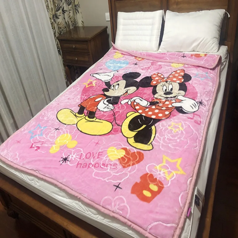

Disney Pink Mickey Minnie Mouse Super Soft Blanket Thickened Embossed Coral Raschel Blanket for Girls Christmas Gifts140x200cm