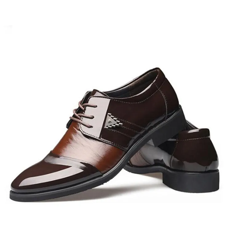 2018 кожаные Мужские модельные туфли мужские модные на плоской подошве с круглым