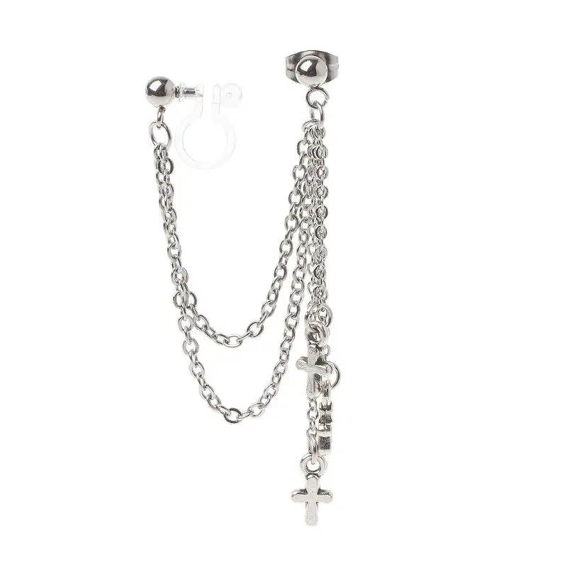 Титановая сталь Корейский KPOP Bangtang Мальчики крест подвески Тройной цепи серьги