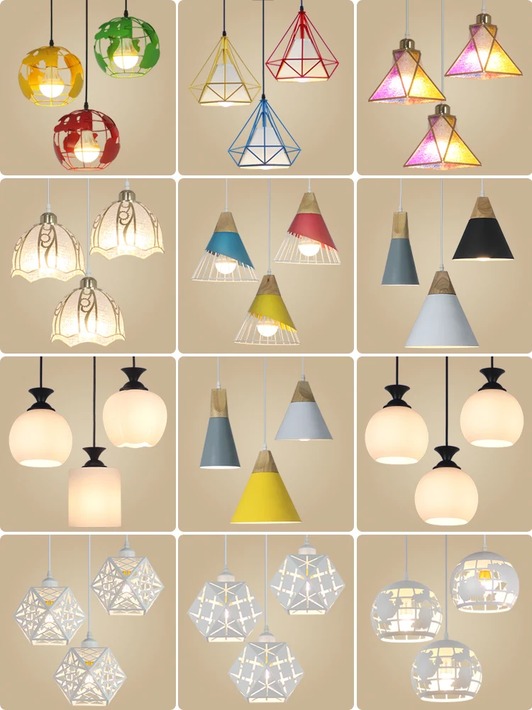 Современный Обеденная Цвет Люстра светодиодный творческой личности Спальня