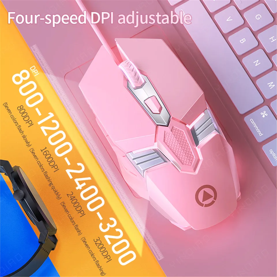 

USB-мышь компьютерная беспроводная оптическая, 6 кнопок, 3200DPI