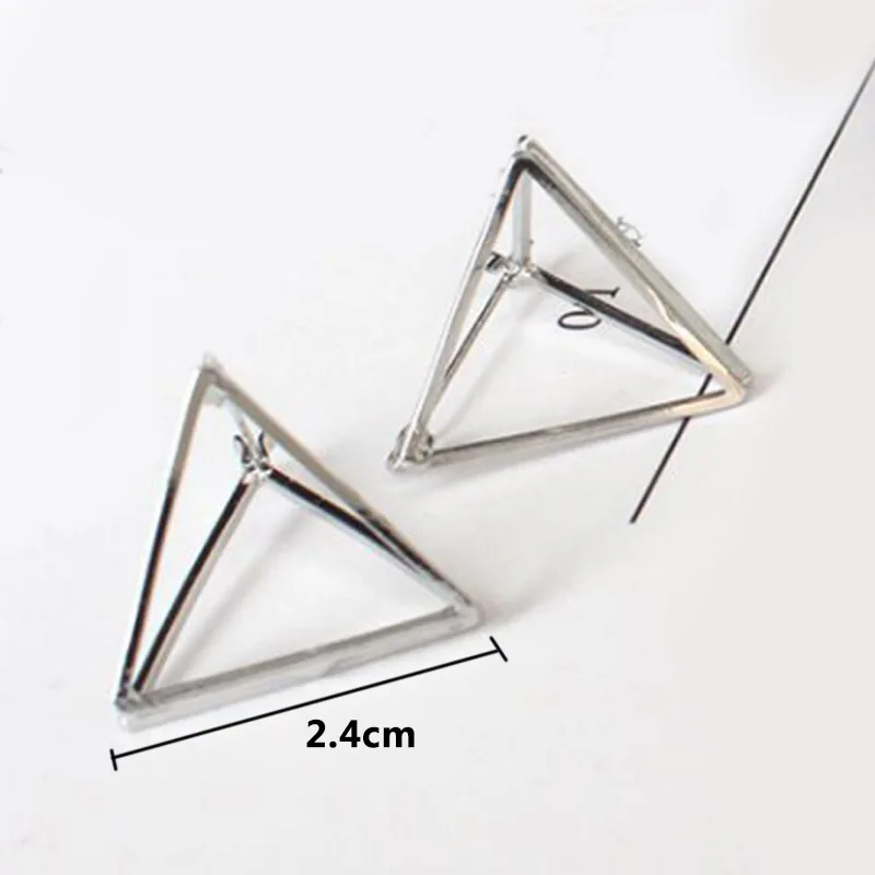 Висячие серьги с квадратными кристаллами геометрической формы Серебряный