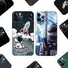 Цветная матовая пленка с изображением астронавта для iPhone 13 Pro Max 13 12 Mini 11 Pro Max