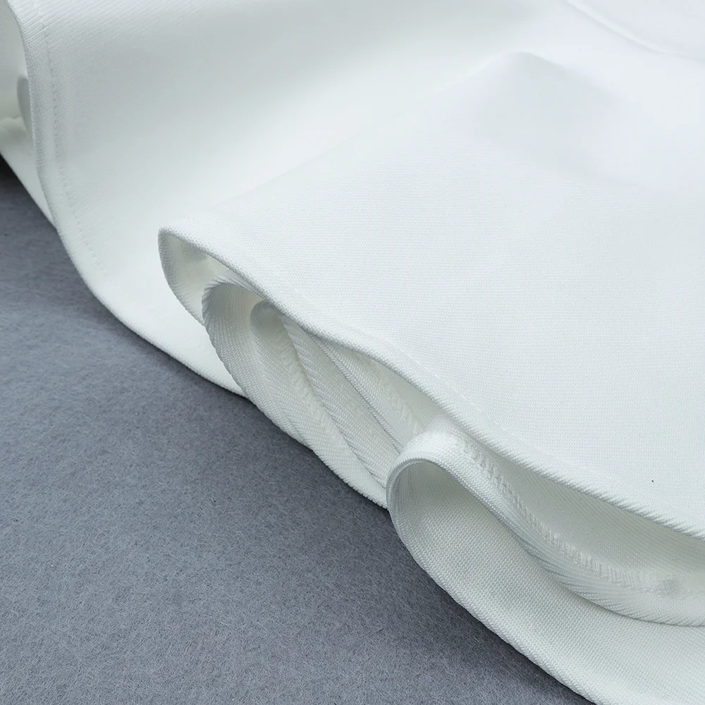 

Ocstrade White Bandage Dress 2021 New Arrival Summer Sexy Women Mermaid Bandage Dress Bodycon Celebrity Evening Party Club Dress