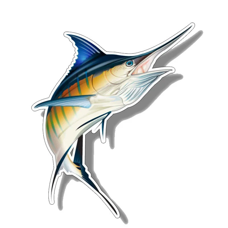 

Hot Funny Fishing 3D Car Sticker Lifelike Marlin Fish Saltwater PVC Decal Boat Kayak Automobiles & Motorcycles Accessories