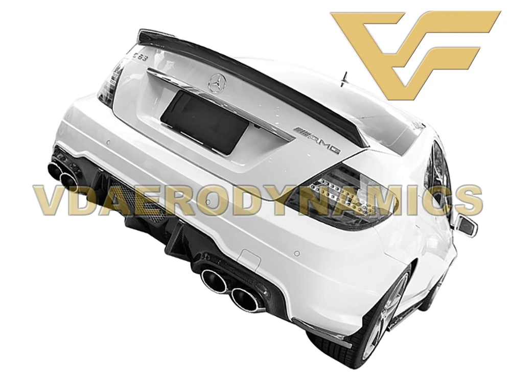 Карбоновый диффузор для заднего бампера Benz W204 C63 подходит 2012 2014 VAD VST|body kit|rear liplip
