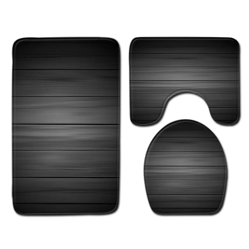 Zeegle 3 шт./компл. Набор ковриков для ванной с живописным принтом нескользящий