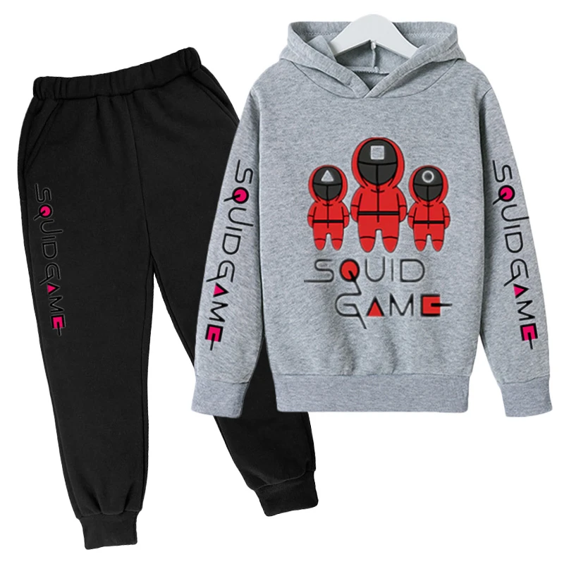 

Children Set Squid Game Costume Sweatshirts Cotton Coat Kids Clothes Girls Hoodies Baby Boy Clothes Casual Two Piece Suit