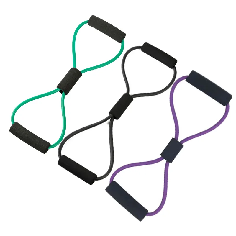 8 слово Фитнес веревка эспандеры Эластичная лента для резинок экспандер