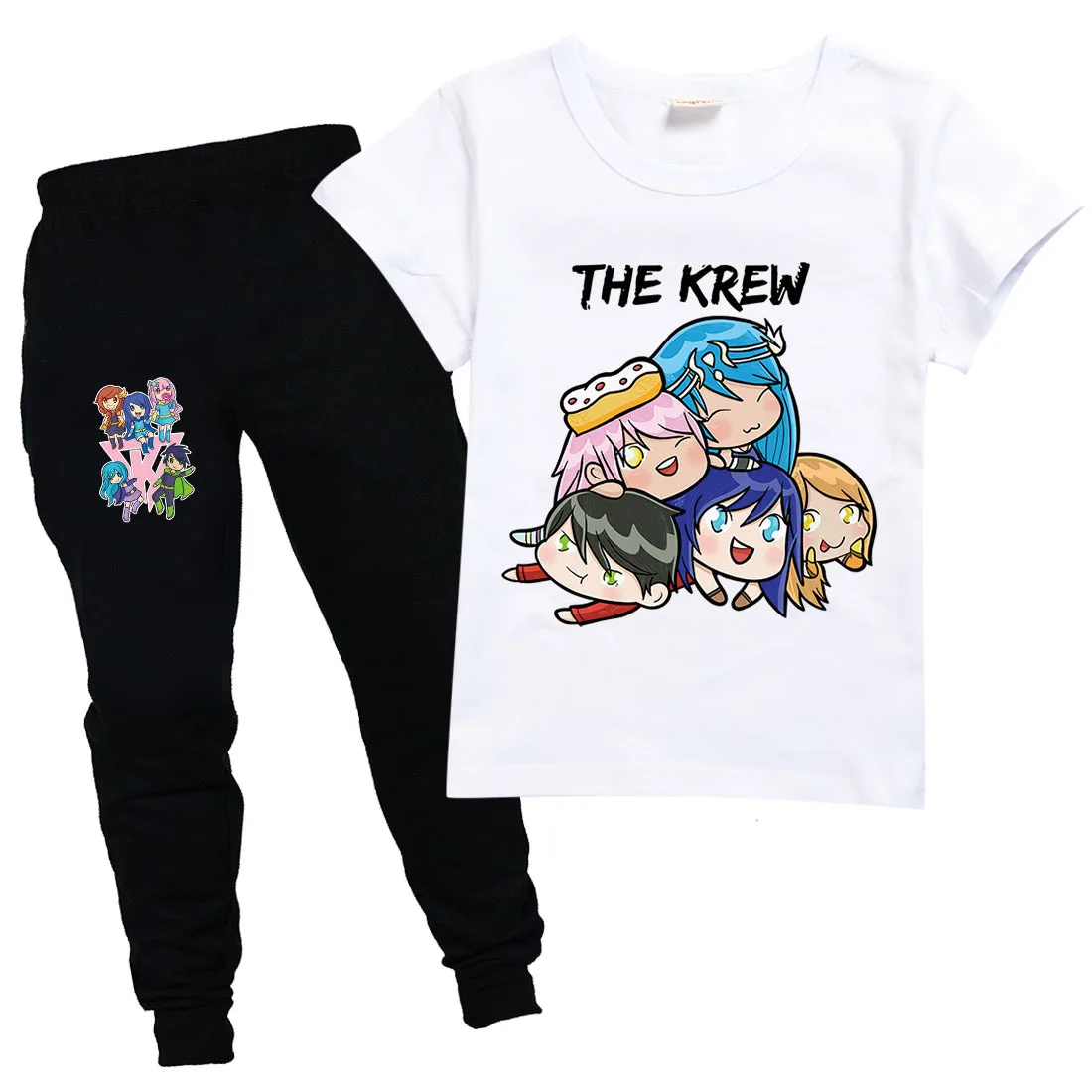 

Boys Summer Kids Clothes Sets For Baby 5 8 10 12 Year Cute Short Sleeve Cotton T-Shirt & Pants Its Funneh Teenager Sport Suit