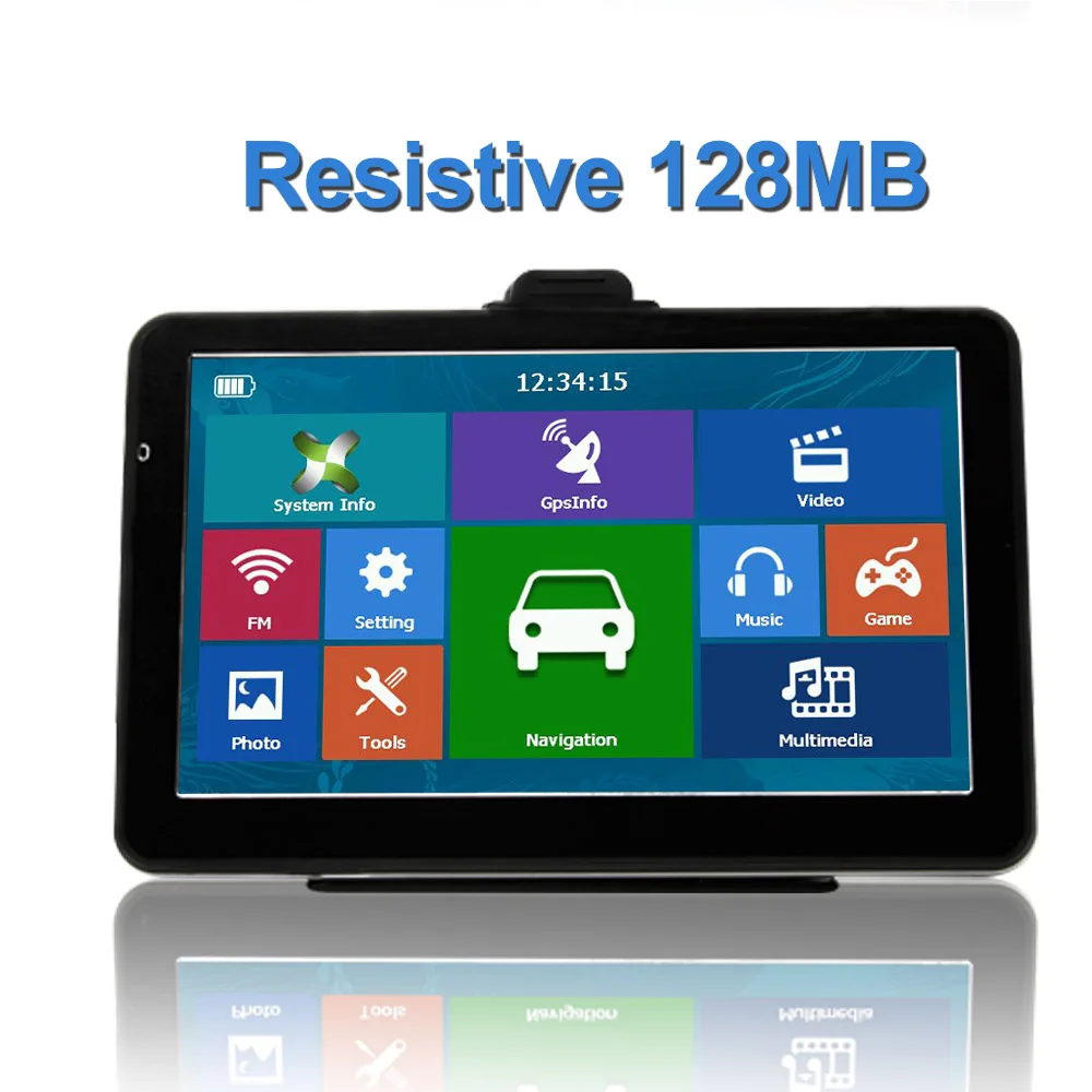 Resistive 128MB 718N Oriana 7 дюймов ЗОНТ 8G 256MB емкостный сенсорный экран автомобиля gps Навигатор Bluetooth Европа карта автомобиля gps грузовик карта - Размер экрана, дюймов: Resistive 128MB