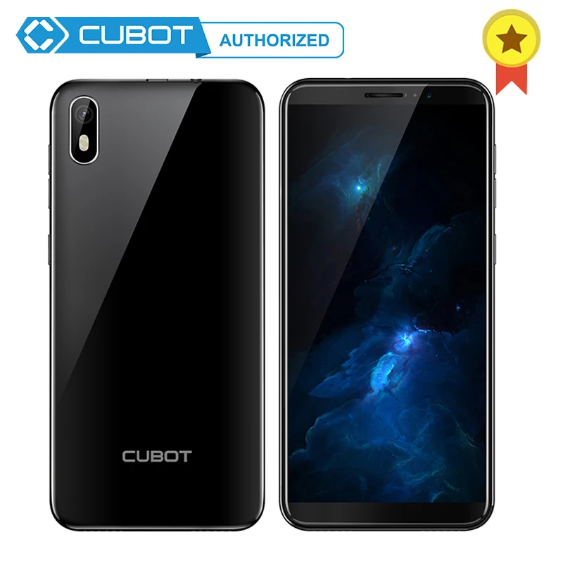 Cubot J5 MT6580 четырехъядерный 5,5 дюймовый полный большой дисплей Android 9,0 2 Гб ОЗУ 16 Гб ПЗУ смартфон 2800 мАч 3G мобильный телефон