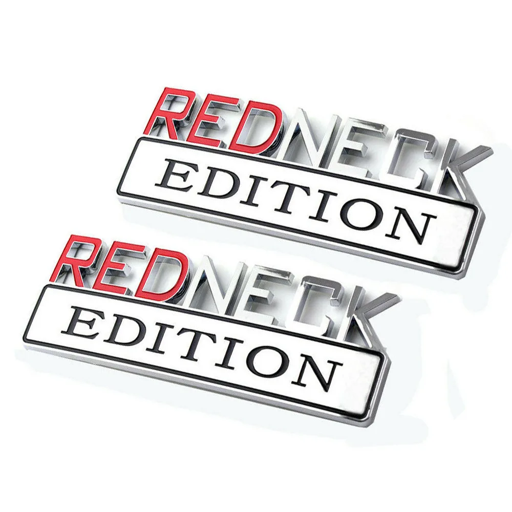 

Truck Emblem Badge Zinc Alloy Stickers 2PCS 3D FOR Ford REDNECK EDITION