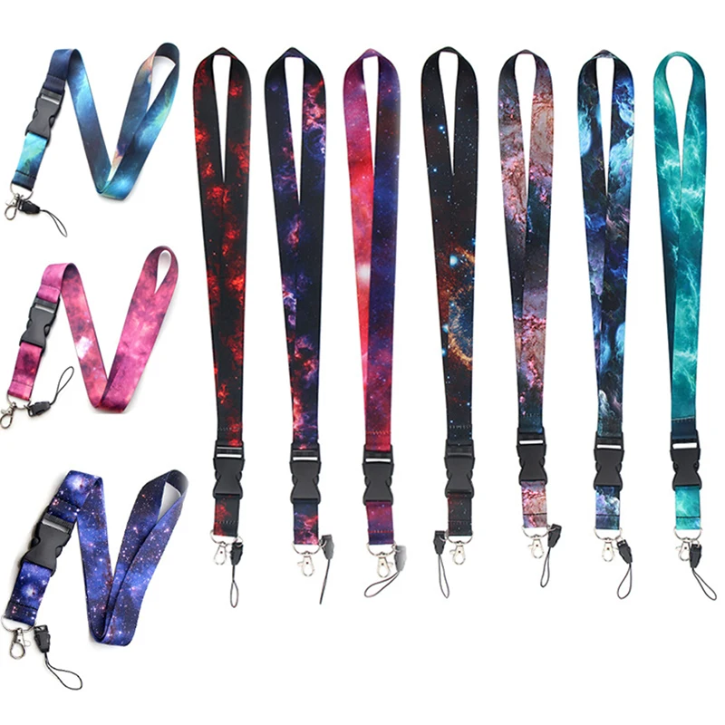 

Galaxy Nebula Keychain Colorful Universe Planet Hang Rope Mobile Phone Straps