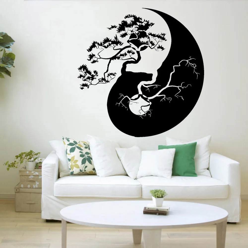 Наклейка на стену Zen Y462 виниловая самоклеящаяся наклейка в азиатском стиле для