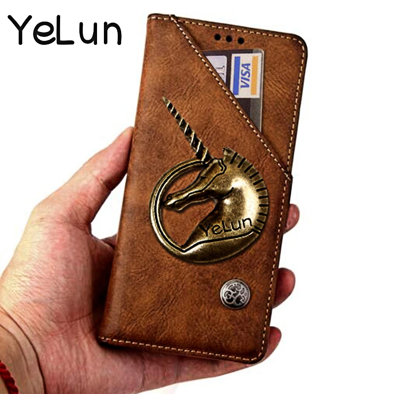 

Yelun Flip Case For Samsung Galaxy A30 A 305FD Case Leather Luxury Wallet Business Vintage Book Cover Case