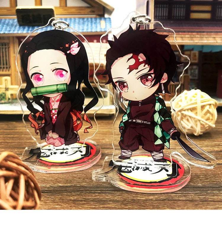 Японское аниме Demon Slayer: Kimetsu no Yaiba Kamado Tanjirou Nezuko Косплей фигурка на акриловой