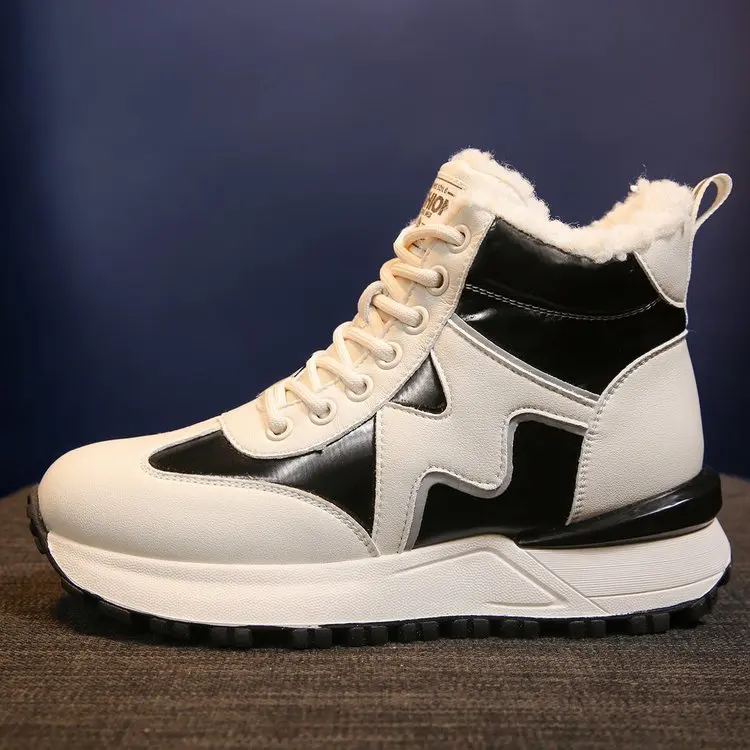 

High top sneakers Shoes For Women Trend Rubber Woman Shoes Vulcanized Shoes Zapatillas Mujer 2021 Women Plus velvet warm Shoes