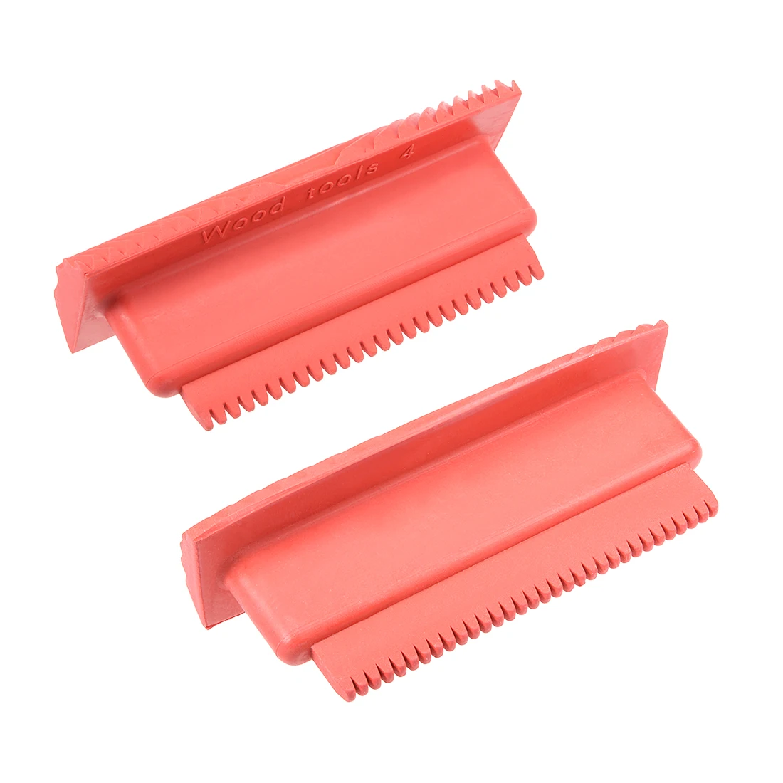 

uxcell 4PCS Wood Grain Tool 5.2" 4" Rubber Square Grainer Pattern Wall Decoration Red