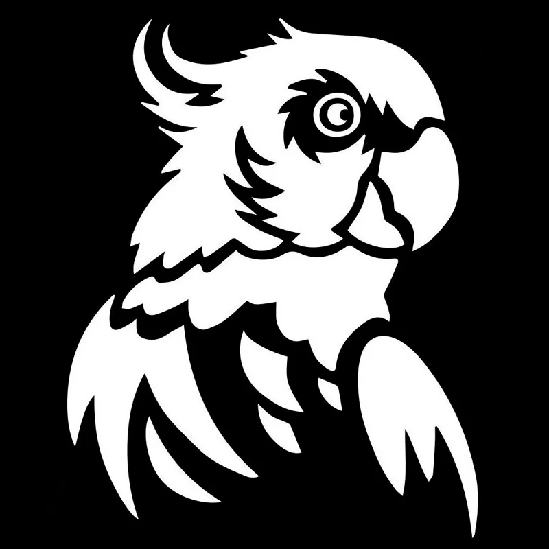 

12cm*15.1cm Parrot Bird Fashion Stickers Decals Vinyl Car Styling