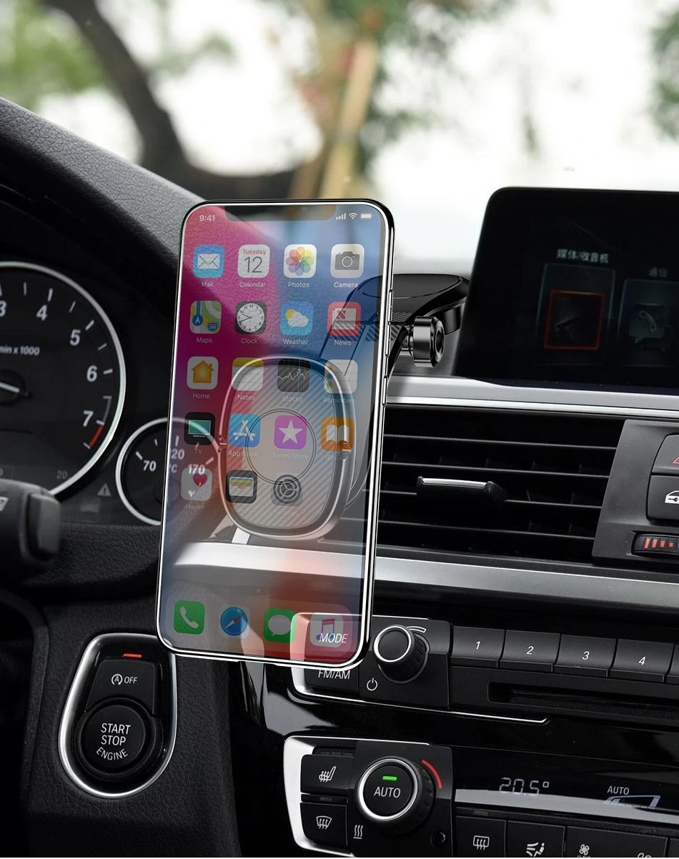 ROCK Car Phone Holder Magnetic Mobile Phone Car Holder Stand for Cell Phone Universal Car Mount Holder for Smartphone
