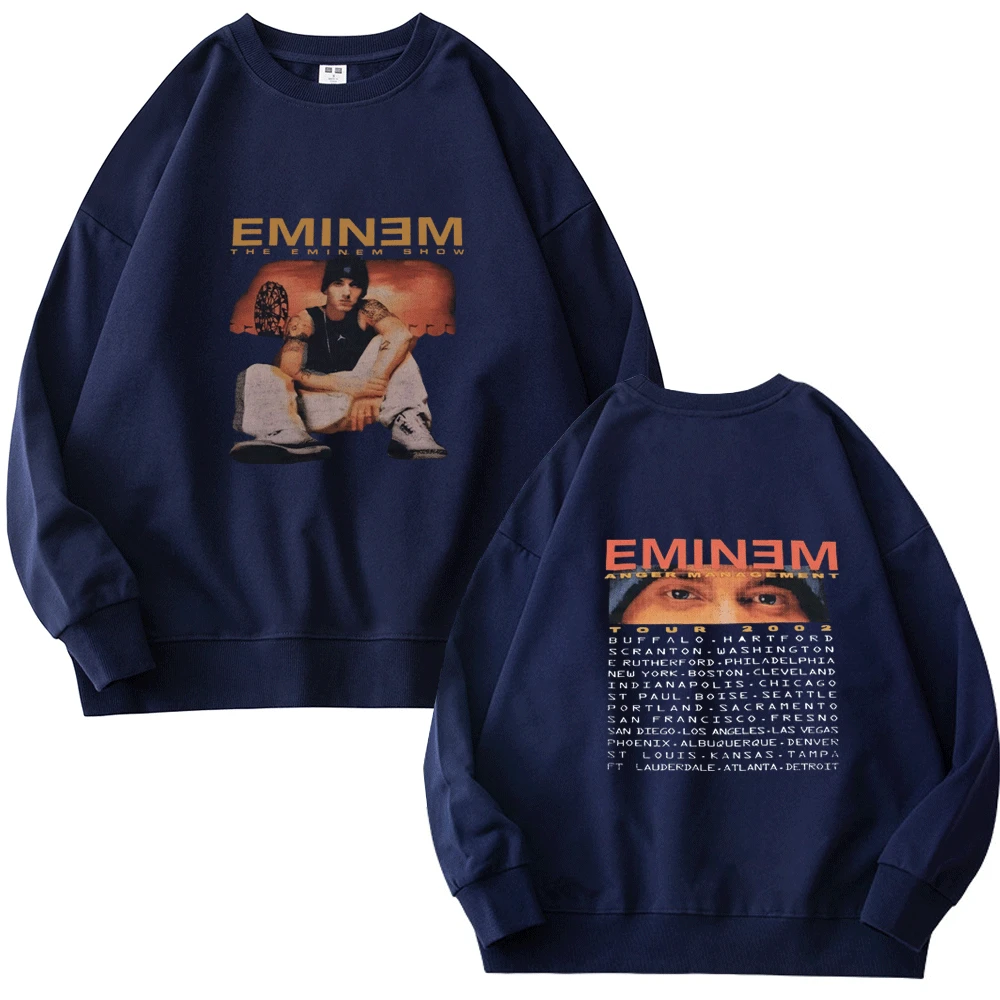 Винтажный Свитшот Eminem Anger Management Tour 2002 осенне-зимние толстовки флисовый пуловер с