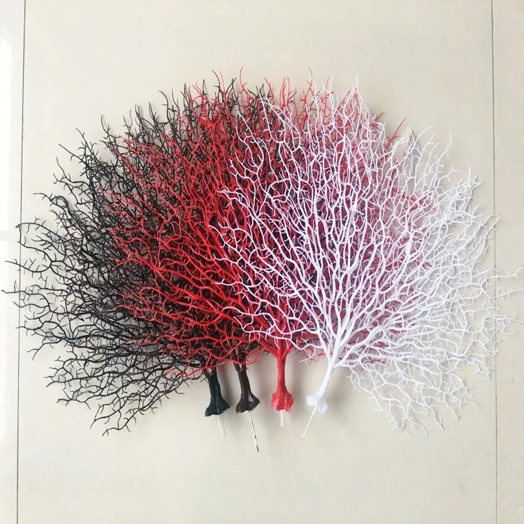 

Artificial Peacock Coral Branch, 42cm Indoor Fan-shaped Art decorate Dead Branch, DIY Vase Flower Arrangement Wedding decorate,