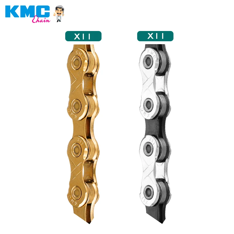 KMC - Mountain Bike Chain Original Accessory in Box 11 Speed X11 X11EPT X11EL X11SL Gold / Silver | Спорт и развлечения