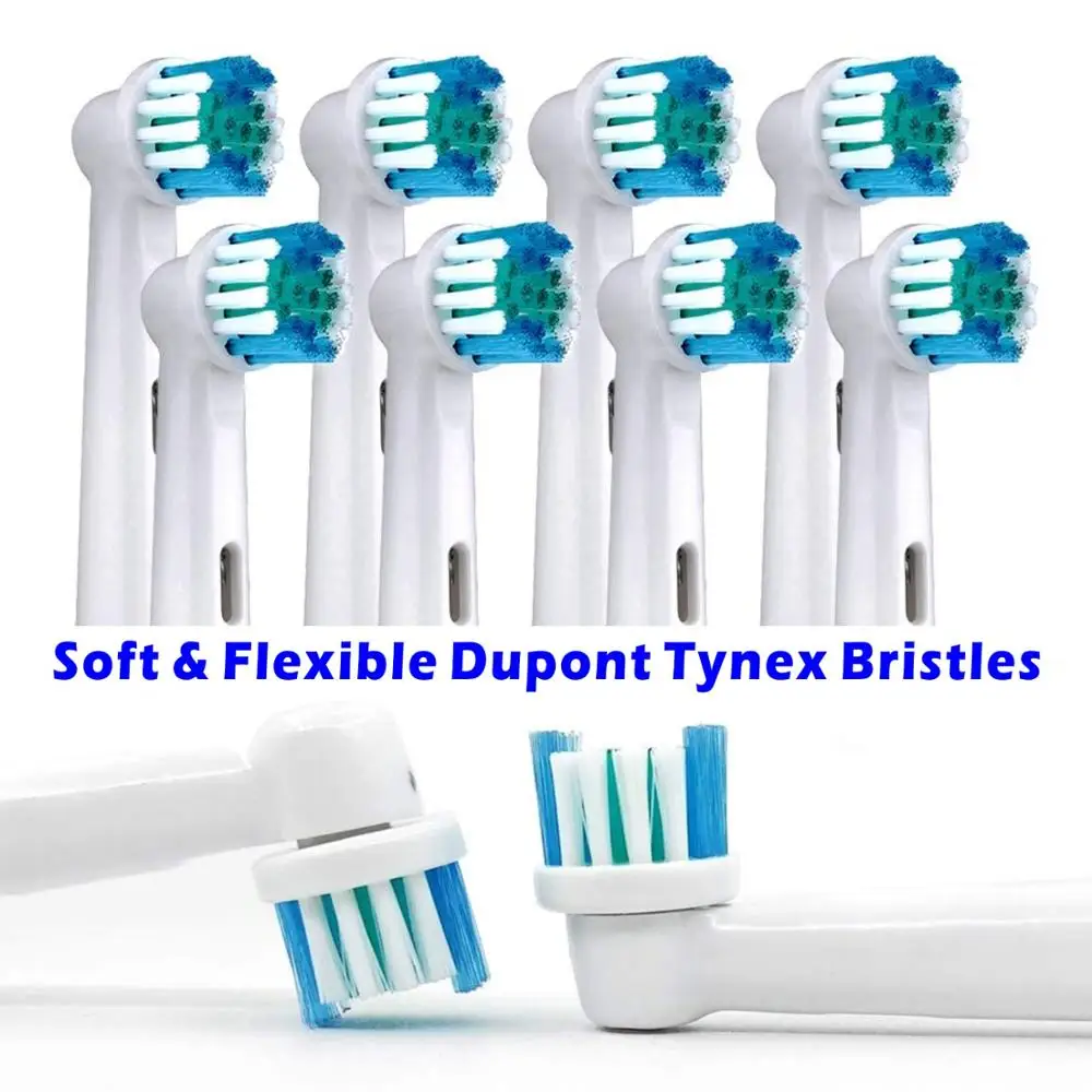 8 шт. сменные насадки для зубной щетки с мягкой щетиной Oral B Electric Advance Power/Pro Health/3D