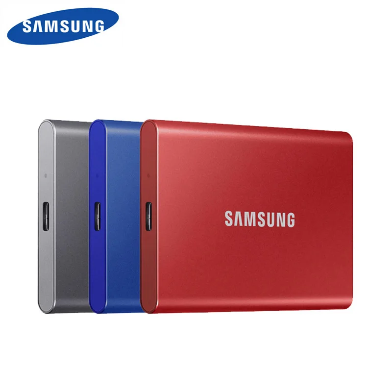 

Samsung T7 портативный ssd жесткий диск ТБ 2 ТБ 500GB внешние твердотельные накопители Type-C USB 3,2 Gen2 и обратная совместимость с ПК