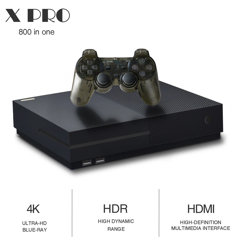 PS1 видеоигровая консоль 64 бит 4K выход Ретро 800 классические Семейные игры ТВ 32G XPRO