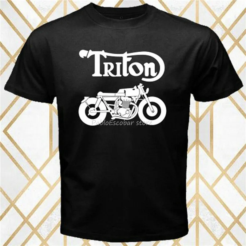 

Мужская летняя футболка, Мужская футболка Triton с логотипом мотоциклетной компании, Мужская черная футболка, размер S-3Xl, Повседневная футболк...
