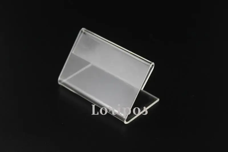 

1PC 1.3mm Acrylic Clear Plastic Desk Sign Label Frame Price Tag Display Paper Card Holders Acrylic Label Holder Stand Frame