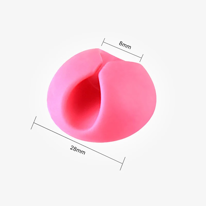 

6pcs/set Desktop Cable Organizer Adhesive Silicone Cable Holder Office Desktop Tidy Management Clips Wire Winder Earphone Holder