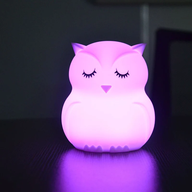 

Cartoon Silicone Night Light Colorful LED Night Lamp Touch Control Children's Toy Lamp For Baby Bedroom Decoration USB Light