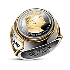 Новое модное креативное кольцо, унисекс, эксклюзивное кольцо с изображением головы президент США Трампа