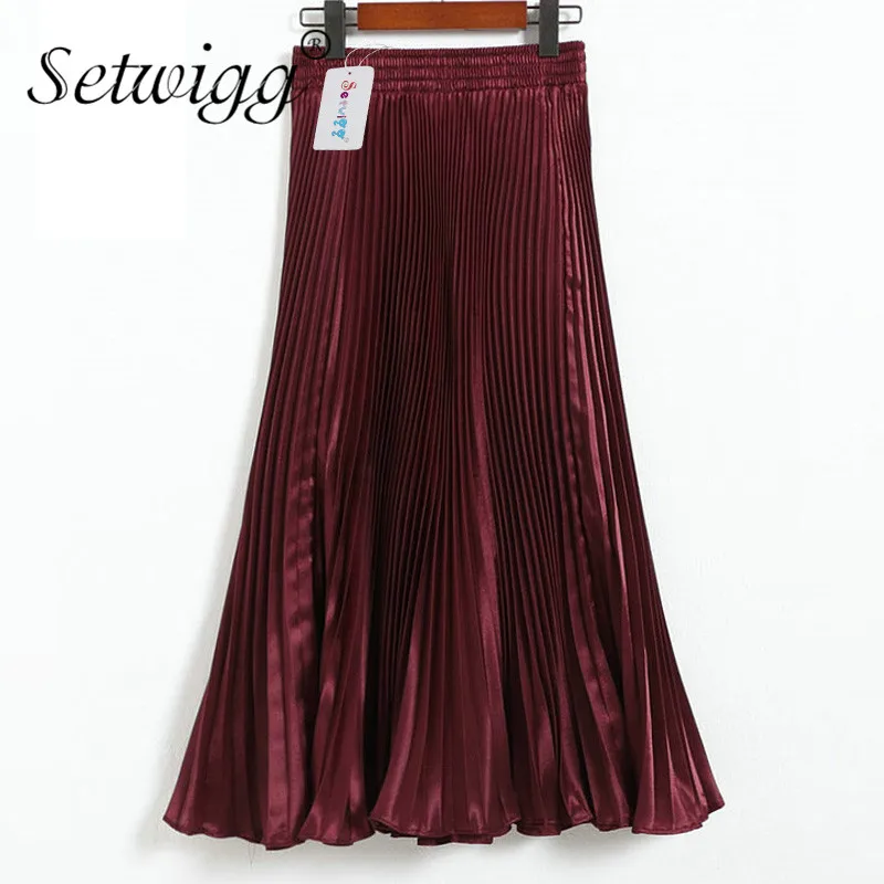 Женская длинная Плиссированная юбка годе с воланом на резинке|long pleated skirts|long