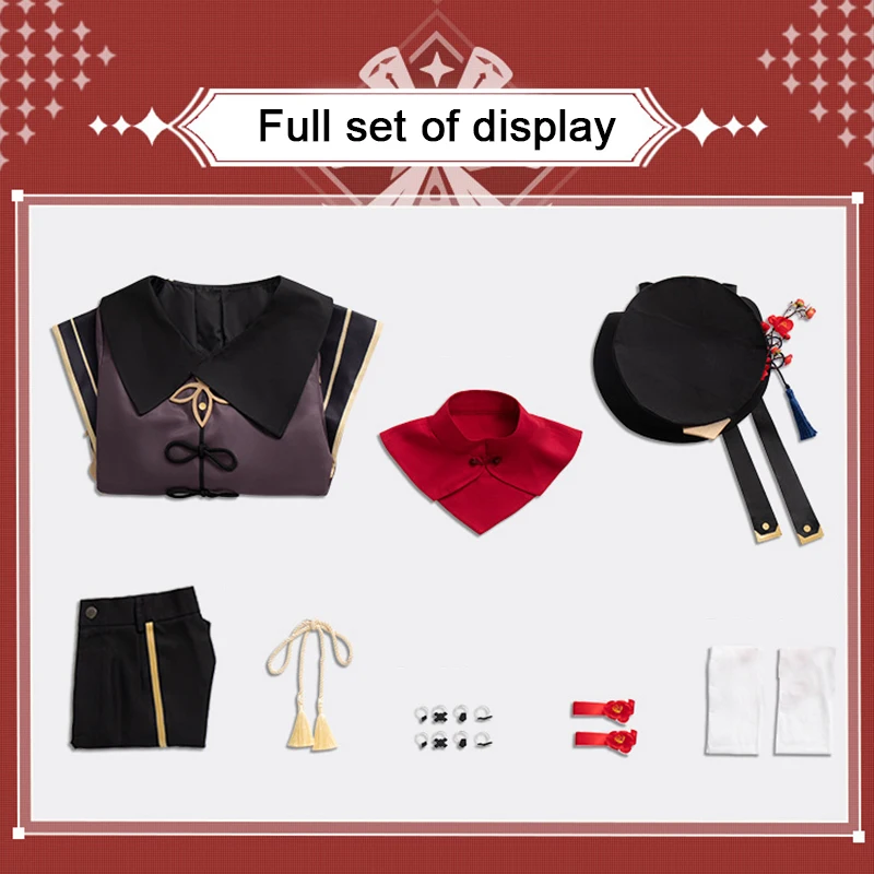 

New Arrive Game Genshin Impact Hu Tao Cosplay Costume Anime Outfits Dress HuTao Halloween Carnival Women Girl Uniforms