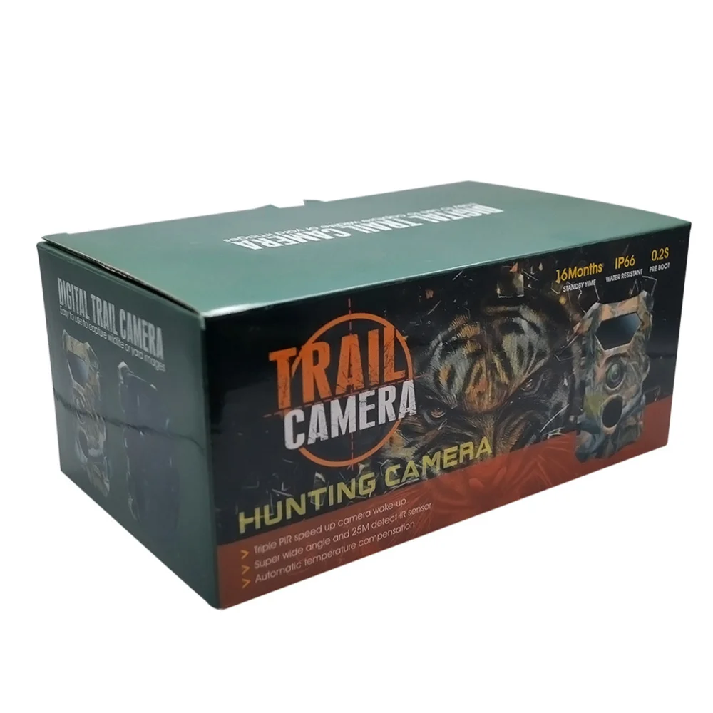 

Outdoor Camera Waterproof Infrared Sensors Monitoring Tracking Forest Trail Camera