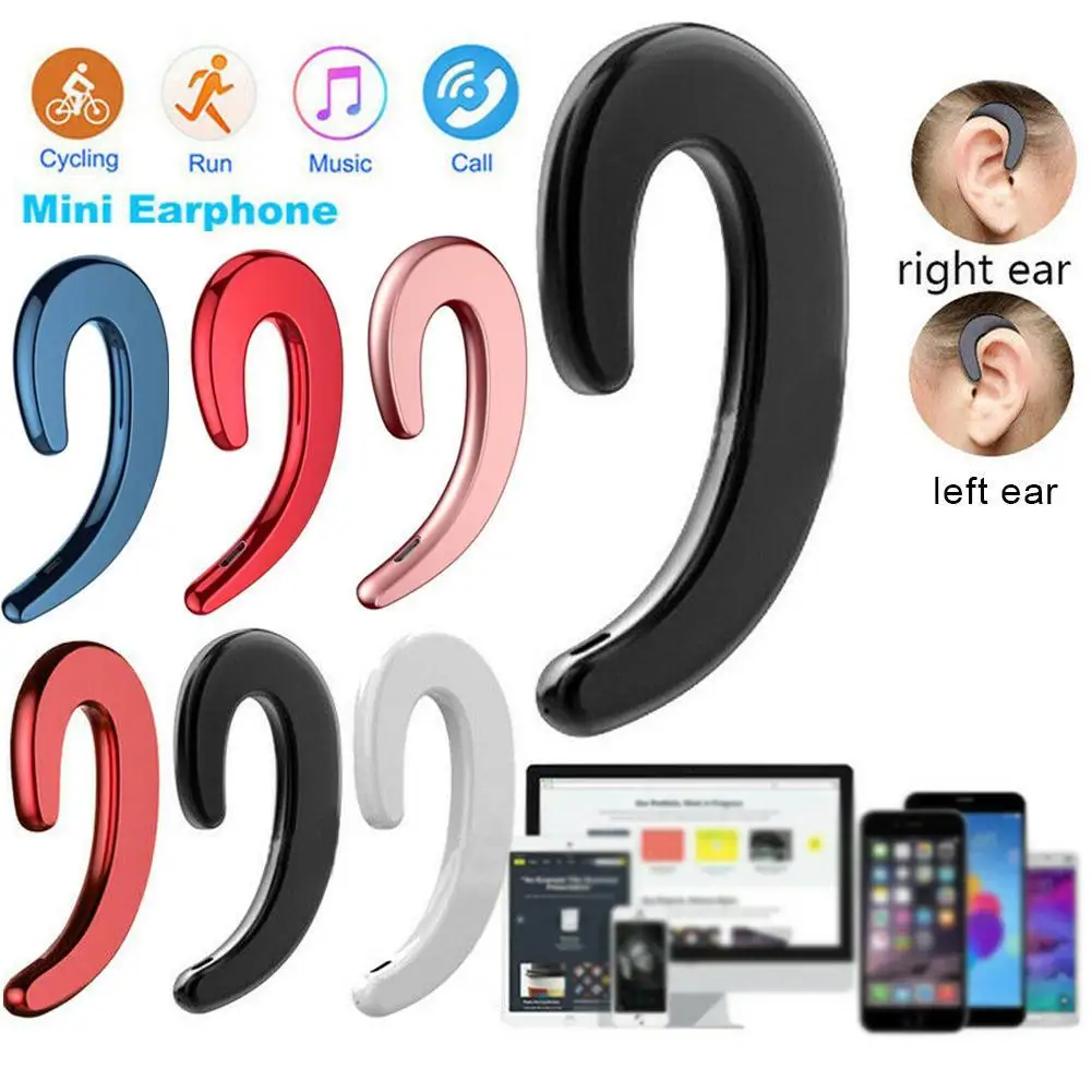 Наушники с костной проводимостью, спортивные, Bluetooth, гарнитура, Hands free, для автомобиля, водителя, ушной крючок, беспроводные Bluetooth наушники с микрофоном для бега