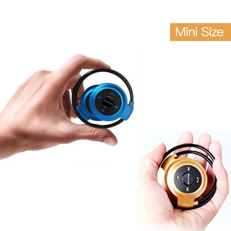 Беспроводные Bluetooth наушники с микрофоном крючком стерео спортивные