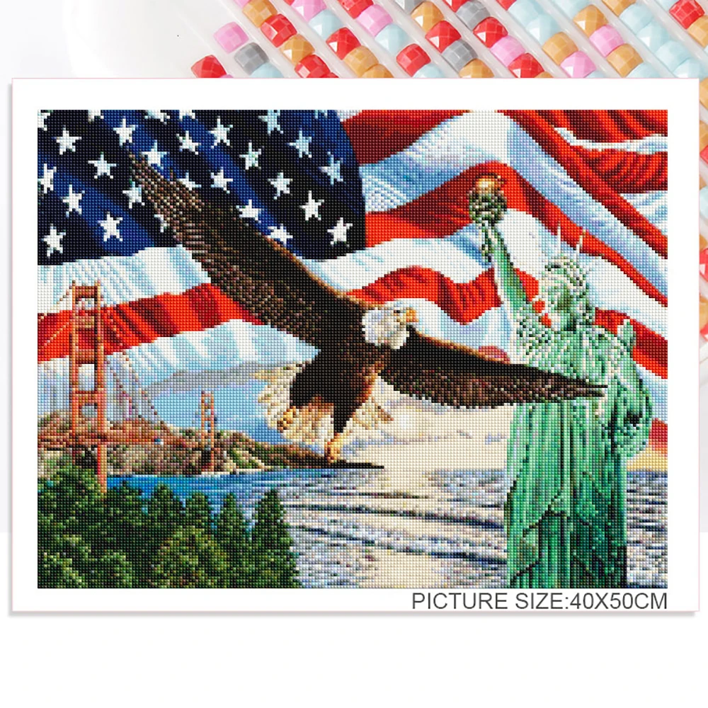 Алмазная живопись 5d сделай сам мозаика с изображением орла вышивка крестиком