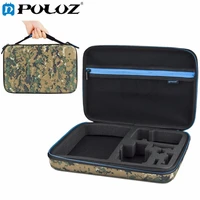 puluz camouflage pattern waterproof carrying travel case stocker for gopro hero 4 session 4 3 32 1 size32cm x 22cm x 7cm