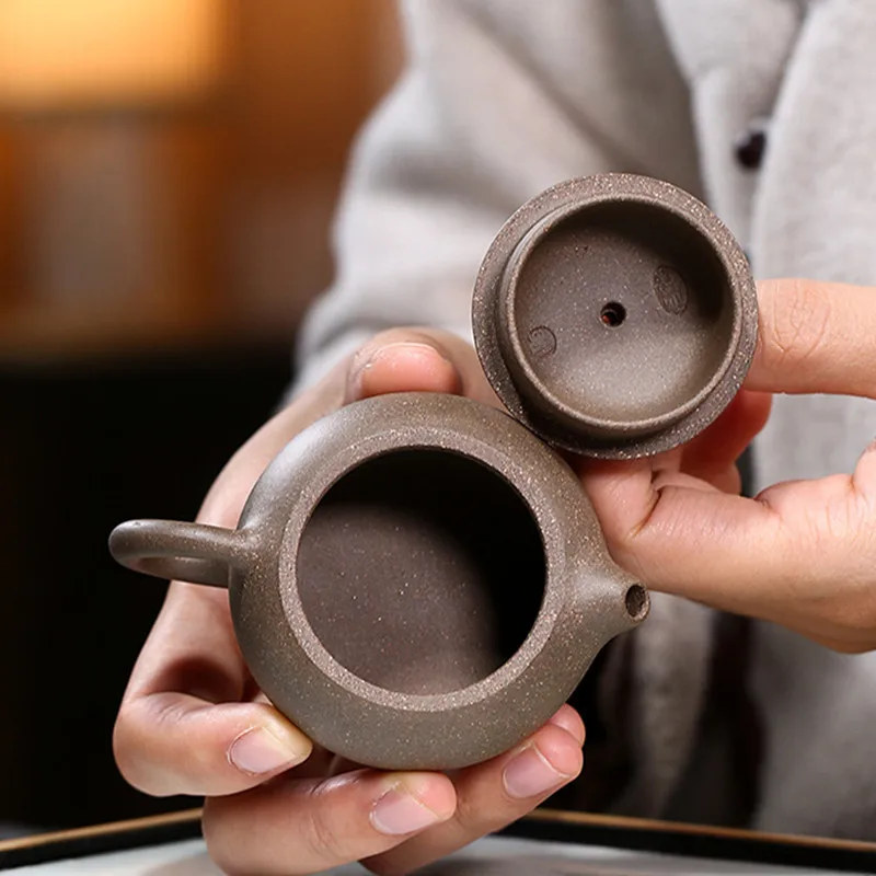 

60ml Yixing Famous Purple Clay Teapots Ball Shaped Infuser Xishi Tea Pot Beauty Kettle Handmade Zisha Tea Set Customized Gifts