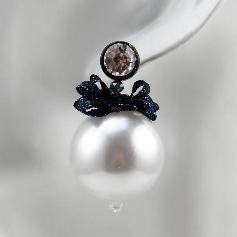 Серьги-подвески женские из искусственного жемчуга ручной работы