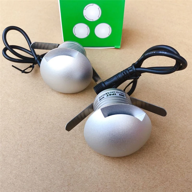 3 Вт LED подземный свет 12В 24В наружное ландшафтное освещение IP67 утопленный