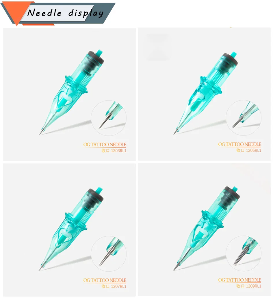OG иглы для татуировки Одноразовые стерилизованные серии Revolution-liner rl Иглы для татуировки для перманентного макияжа 20 шт