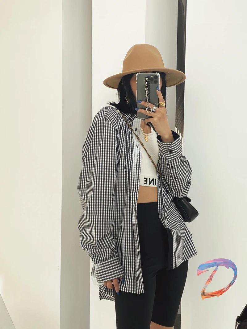 

High Street ADER ERROR Shirts Men's Women's High Quality Embroidery Tassels Reign Graffiti Plaid Shirts Adererror Casual Shirts