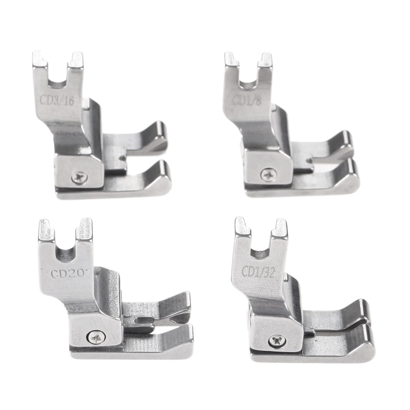 1pc Double Compensating Presser Foot Industrial Sewing Machine Steel Right&Left top stitching CD1/32 CD1/16 CD1/8 CD3/16 feet