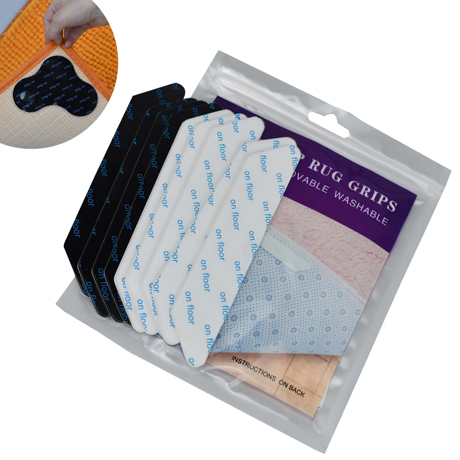 

12 шт., нескользящий моющийся коврик для кухни, гостиной, спальни